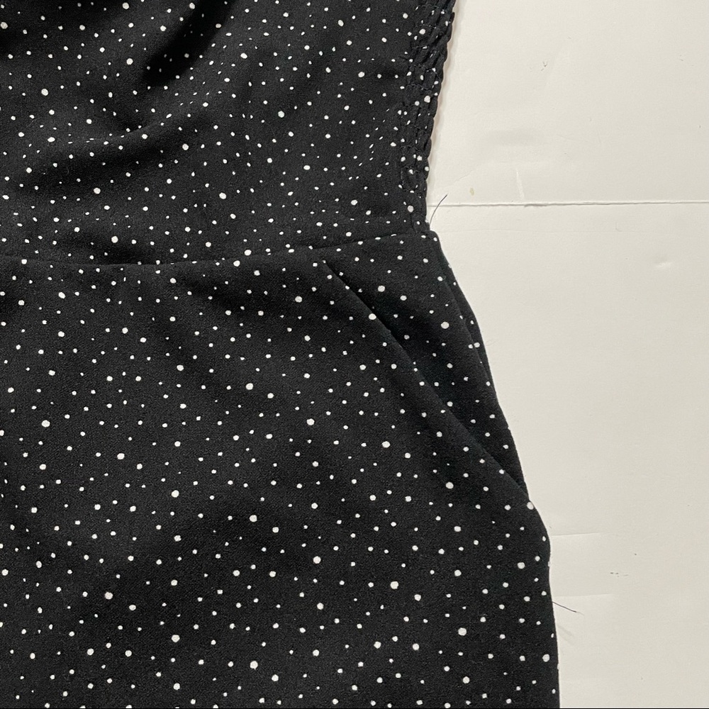 Allison Joy Smocked Spaghetti Strap Sleeveless Polka Dot Jumpsuit Romper Large - Picture 4 of 6